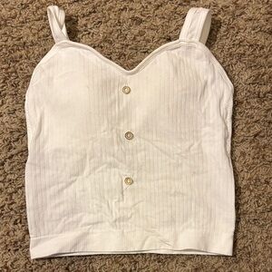 White Buttoned Women's Top